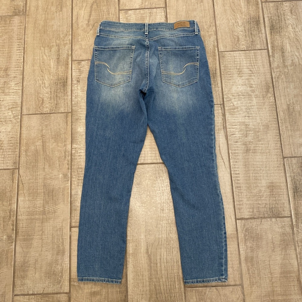 Signature by Levis Jeans Women Sz 10S Blue Denim Midrise Modern Skinny Stretch - Picture 2 of 12